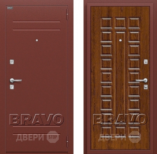 Входная металлическая Дверь Bravo Оптим Нова Французский Дуб в Фрязино