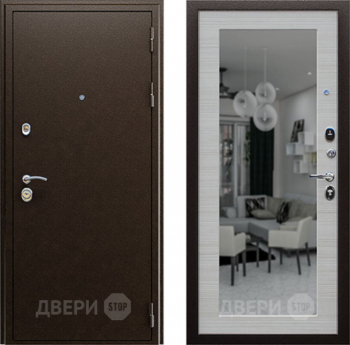 Дверь АСД Спартак с зеркалом Акация светлая в Фрязино