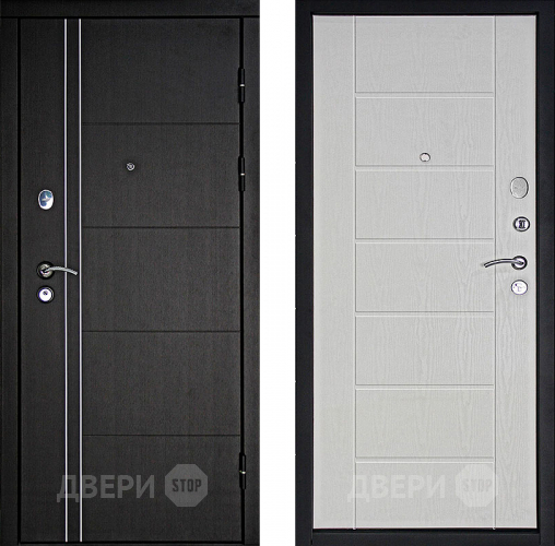 Входная металлическая Дверь Дверной Континент Тепло - Люкс Беленый дуб в Фрязино