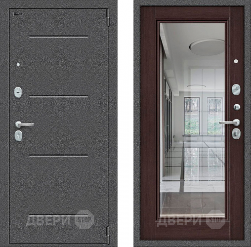 Входная металлическая Дверь Bravo Porta S-2 104/П61 с зеркалом венге в Фрязино