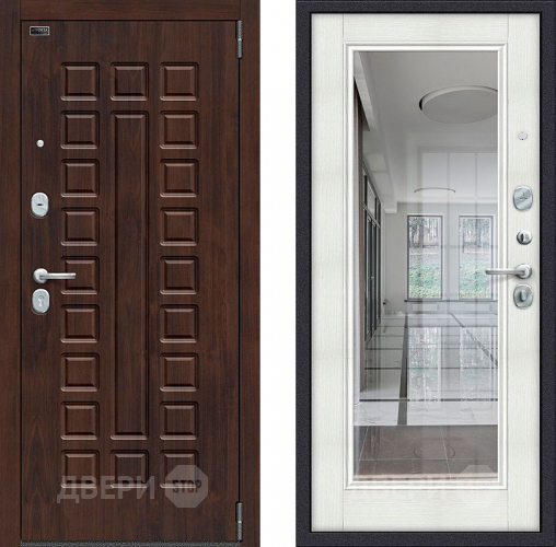 Входная металлическая Дверь Bravo Porta S-3 51/П61 с зеркалом Бьянко в Фрязино