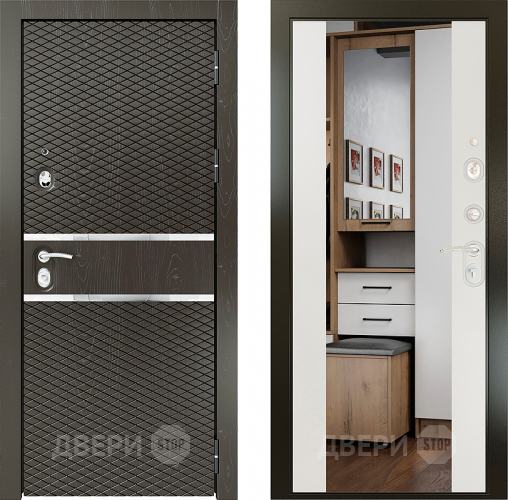 Райтвер Плаза Шоколад с зеркалом Белый матовый в Фрязино