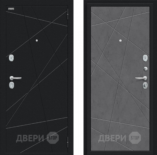 Дверь Bravo Граффити-5 Букле черное/Slate Art в Фрязино