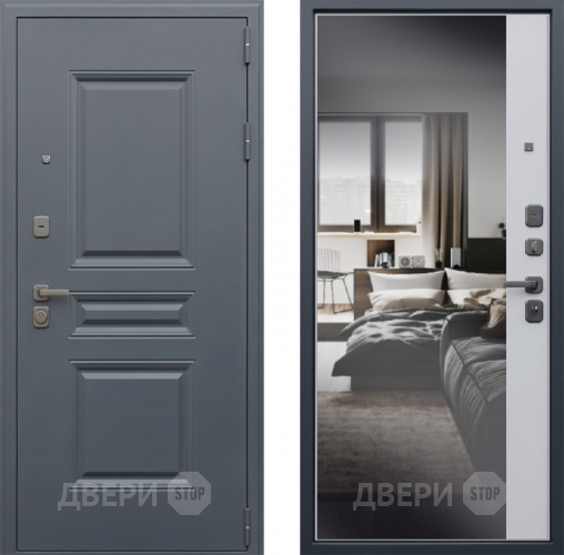 Входная металлическая Дверь АСД Барселона с зеркалом в Фрязино