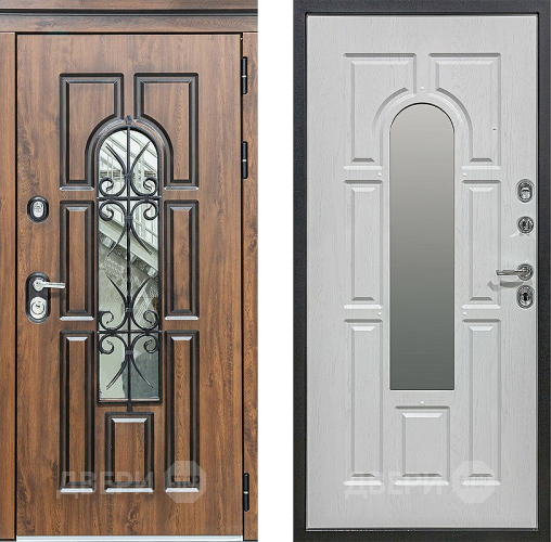 Входная металлическая Дверь Сударь МХ-32 Винорит Альберо Браш с Ковкой и окном в Фрязино