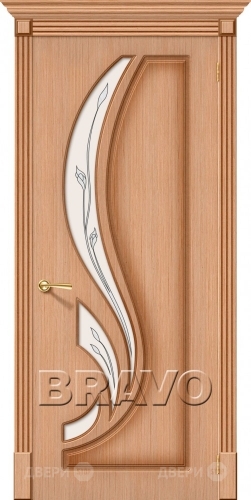 Межкомнатная дверь со стеклом Лилия (Дуб) в Фрязино