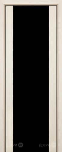 Межкомнатная дверь ProfilDoors 8X эш вайт мелинга (черный триплекс) в Фрязино