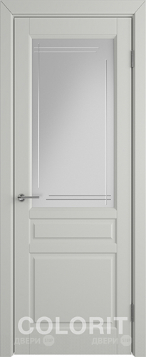 Межкомнатная дверь К2 ПО светло-серая эмаль в Фрязино