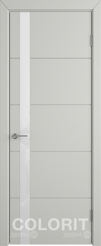 Межкомнатная дверь К4 ПО светло-серая эмаль в Фрязино