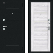 Дверь Bravo Сити Kale Букле черное/Riviera Ice