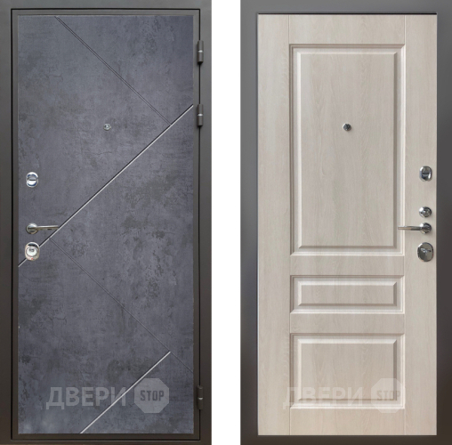 Входная металлическая Дверь Шелтер (SHELTER) Комфорт Бетон урбан индиго 3 Дуб филадельфия крем в Фрязино