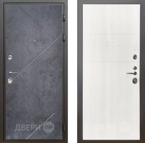 Входная металлическая Дверь Шелтер (SHELTER) Комфорт Бетон урбан индиго 7 Дуб филадельфия крем в Фрязино