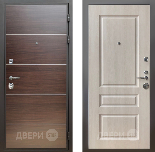 Входная металлическая Дверь Шелтер (SHELTER) Комфорт Венге структурный горизонт 3 Дуб филадельфия крем в Фрязино