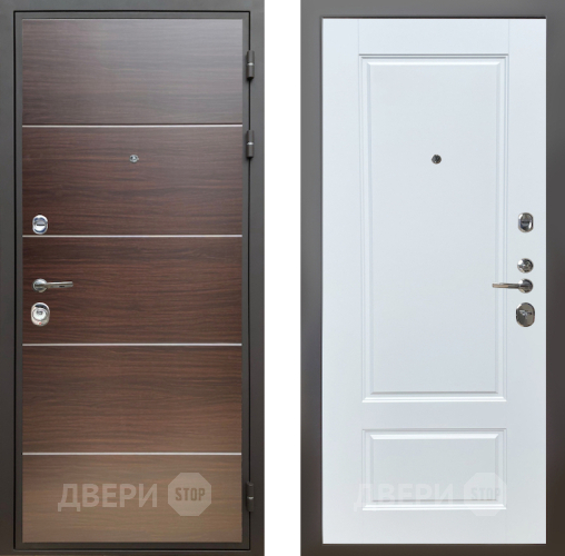 Входная металлическая Дверь Шелтер (SHELTER) Комфорт Венге структурный горизонт 4 Белый матовый в Фрязино