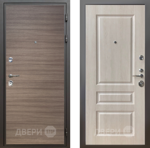 Входная металлическая Дверь Шелтер (SHELTER) Комфорт Дуб тоскано поперечный 3 Дуб филадельфия крем в Фрязино