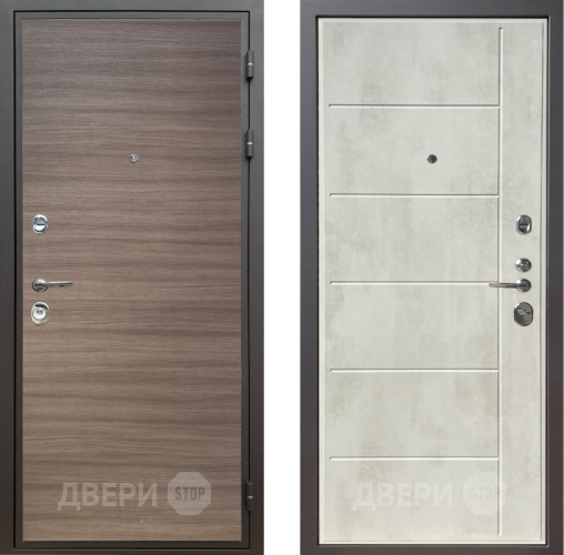 Входная металлическая Дверь Шелтер (SHELTER) Комфорт Дуб тоскано поперечный 11 Бетон крем в Фрязино