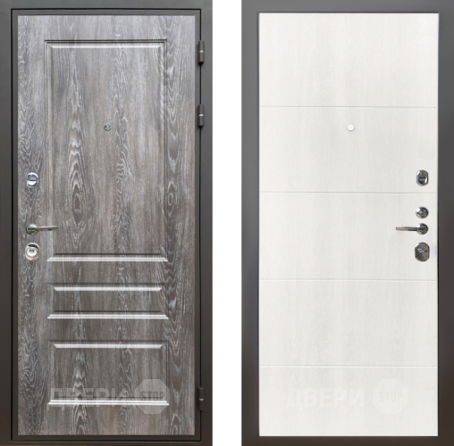 Входная металлическая Дверь Шелтер (SHELTER) Комфорт Дуб шале серебро 7 Дуб филадельфия крем в Фрязино