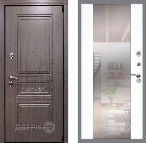 Входная металлическая Дверь Рекс (REX) Пренмиум-S СБ-16 Зеркало Силк Сноу в Фрязино