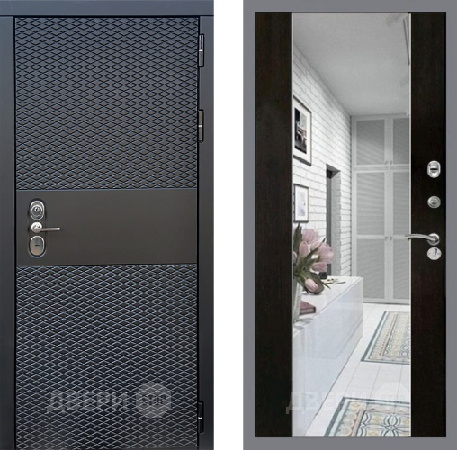 Входная металлическая Дверь Стоп БЛЭК CISA Зеркало СБ-16 Венге в Фрязино