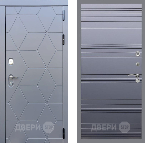 Входная металлическая Дверь Стоп КОСМО Лайн Силк титан в Фрязино