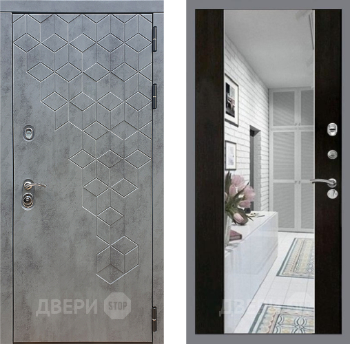 Дверь Стоп БЕТОН Зеркало СБ-16 Венге в Фрязино