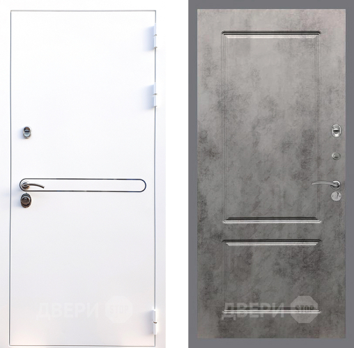 Входная металлическая Дверь Стоп Лайн Вайт ФЛ-117 Бетон темный в Фрязино