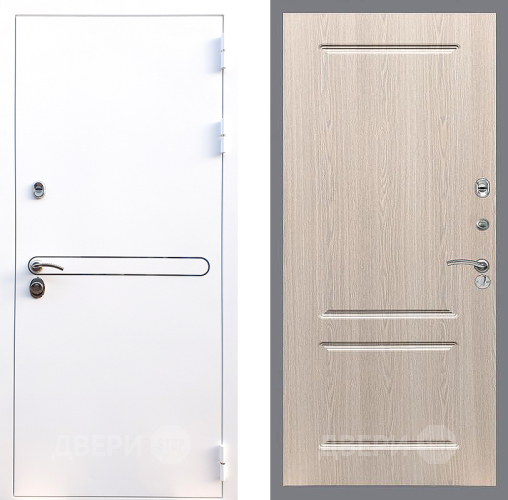 Входная металлическая Дверь Стоп Лайн Вайт ФЛ-117 Беленый дуб в Фрязино