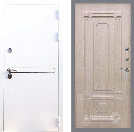 Входная металлическая Дверь Стоп Лайн Вайт ФЛ-2 Беленый дуб в Фрязино