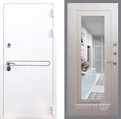 Дверь Стоп Лайн Вайт Зеркало ФЛ-120 Беленый дуб в Фрязино