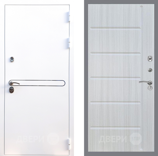 Входная металлическая Дверь Стоп Лайн Вайт ФЛ-102 Сандал белый в Фрязино