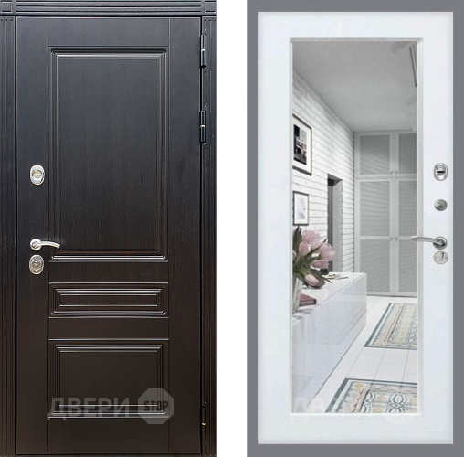 Дверь Стоп МЕГАПОЛИС Зеркало Белый ясень в Фрязино