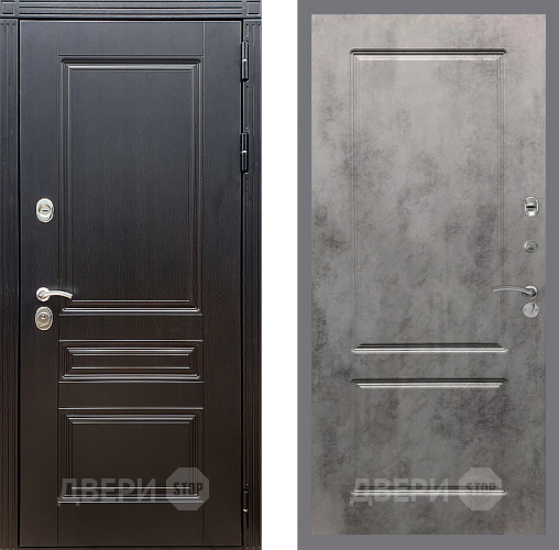 Входная металлическая Дверь Стоп МЕГАПОЛИС ФЛ-117 Бетон темный в Фрязино