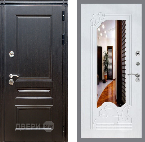 Дверь Стоп МЕГАПОЛИС ЗкркалоФЛ-147 Ясень белый в Фрязино