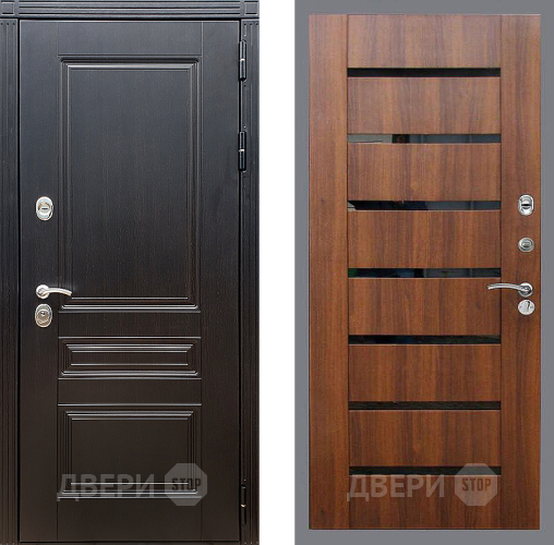 Входная металлическая Дверь Стоп МЕГАПОЛИС СБ-14 Орех бренди в Фрязино