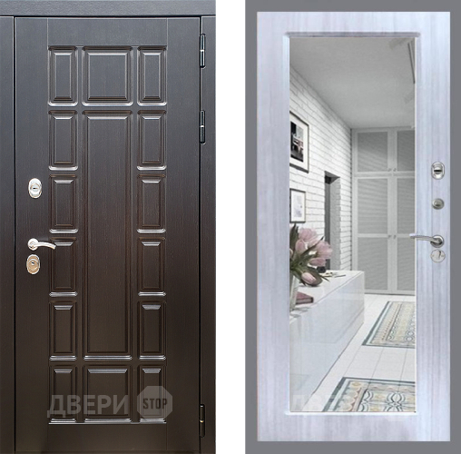 Дверь Стоп НЬЮ ЙОРК Зеркало Сандал белый в Фрязино