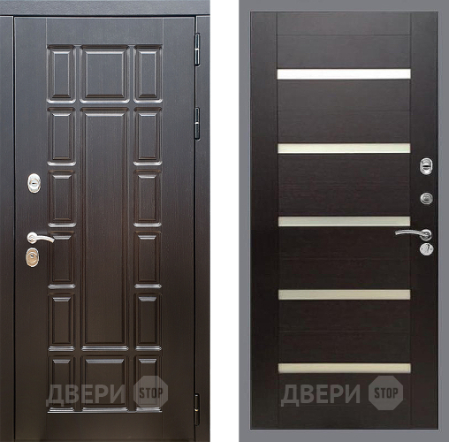Входная металлическая Дверь Стоп НЬЮ ЙОРК СБ-14 венге поперечный в Фрязино