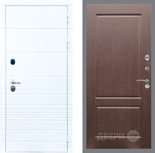 Входная металлическая Дверь Стоп ТРЕНДО ФЛ-117 Орех премиум в Фрязино