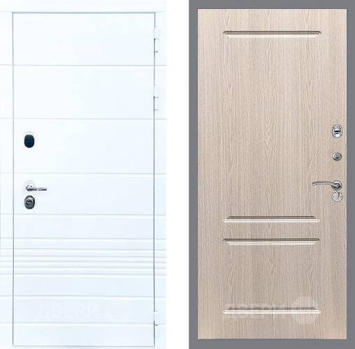 Входная металлическая Дверь Стоп ТРЕНДО ФЛ-117 Беленый дуб в Фрязино