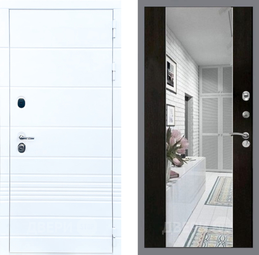 Входная металлическая Дверь Стоп ТРЕНДО Зеркало СБ-16 Венге в Фрязино