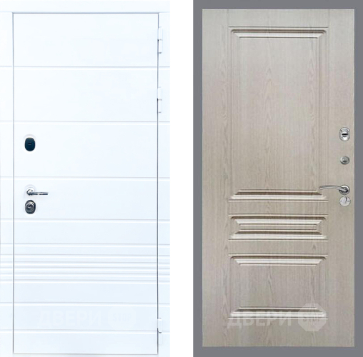 Входная металлическая Дверь Стоп ТРЕНДО ФЛ-243 Беленый дуб в Фрязино