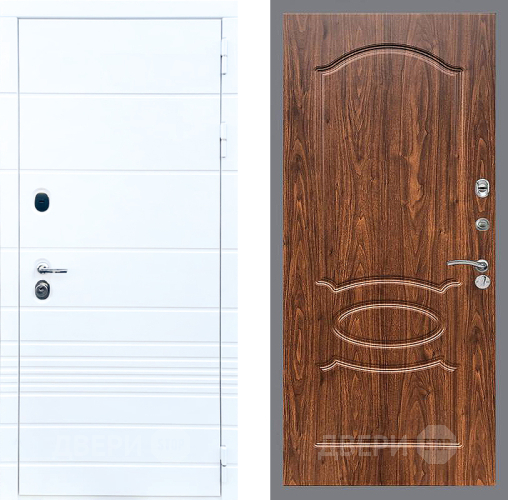 Входная металлическая Дверь Стоп ТРЕНДО ФЛ-128 орех тисненый в Фрязино