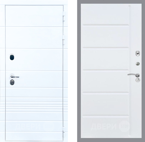 Входная металлическая Дверь Стоп ТРЕНДО ФЛ-102 Белый ясень в Фрязино