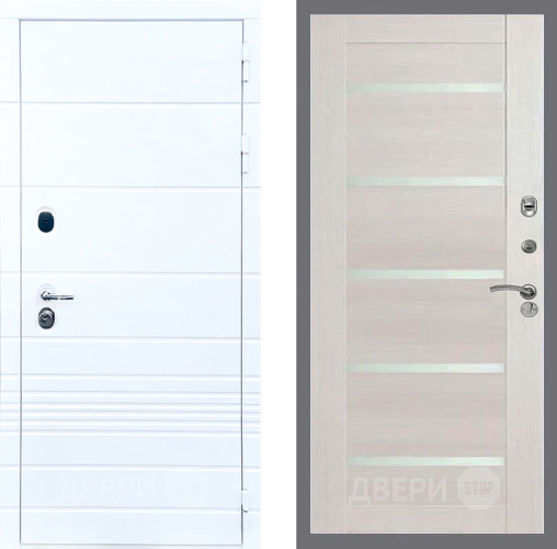 Входная металлическая Дверь Стоп ТРЕНДО СБ-14 Лиственница беж в Фрязино