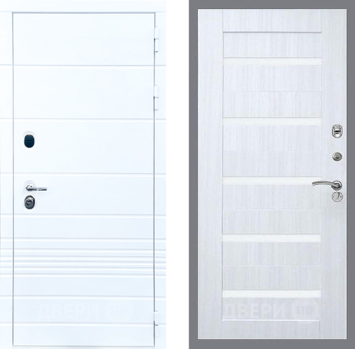 Входная металлическая Дверь Стоп ТРЕНДО СБ-14 Сандал белый в Фрязино