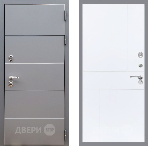 Входная металлическая Дверь Стоп АРТ ГРАФИТ ФЛ-290 Силк Сноу в Фрязино