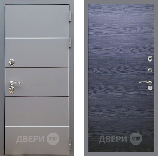 Входная металлическая Дверь Стоп АРТ ГРАФИТ Гладкая Дуб тангенальный черный в Фрязино