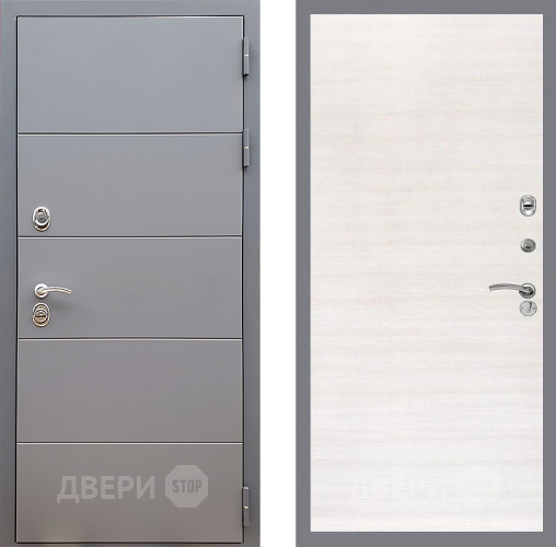Входная металлическая Дверь Стоп АРТ ГРАФИТ Гладкая Акация светлая в Фрязино