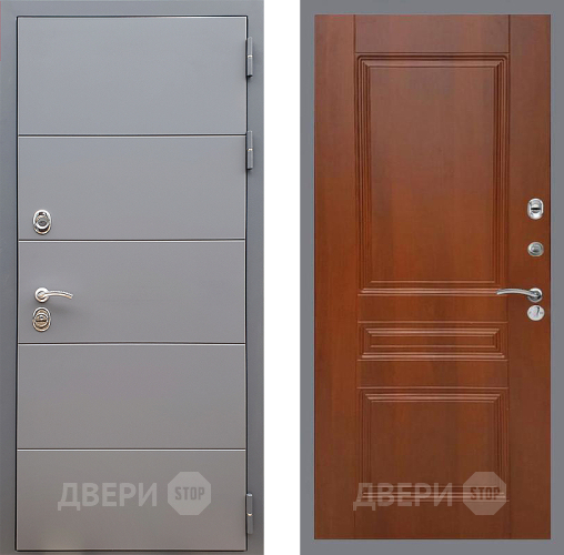 Входная металлическая Дверь Стоп АРТ ГРАФИТ ФЛ-243 Итальянский орех в Фрязино