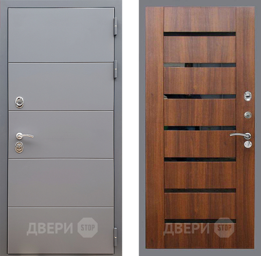 Входная металлическая Дверь Стоп АРТ ГРАФИТ СБ-14 Орех бренди в Фрязино