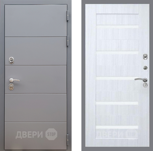 Входная металлическая Дверь Стоп АРТ ГРАФИТ СБ-14 Сандал белый в Фрязино